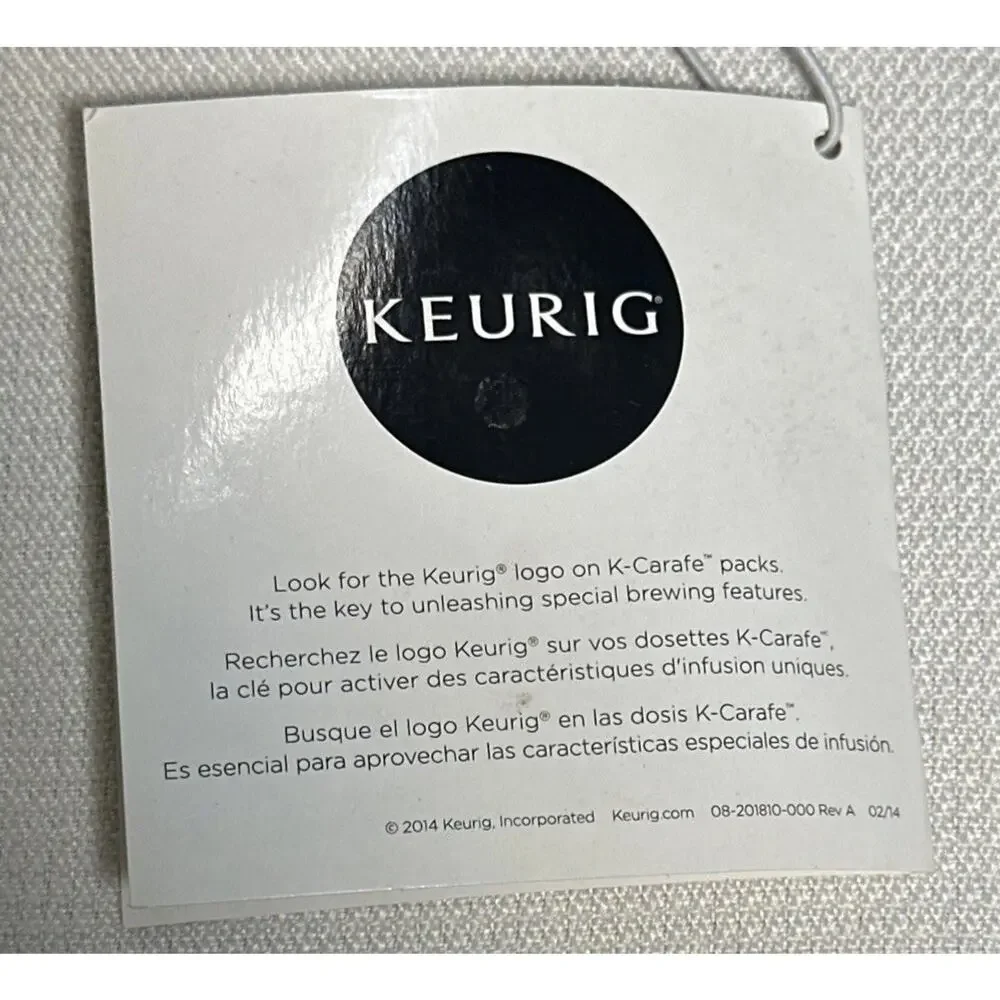 Keurig 2.0 4-Cup Coffee Carafe Pot K300 K400 K450 K500 Black Silver ~Never Used~